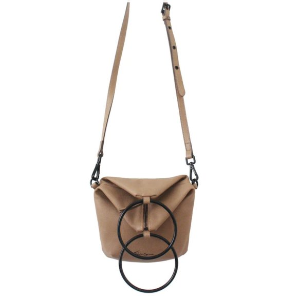 NWOT Foley + Corinna JITNIE RING BAG IN TAN Vegan Leather Crossbody Purs… - Picture 1 of 12